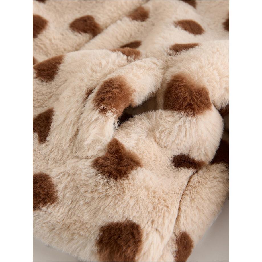 Next Veste Bomber en Fausse Fourrure à Pois  