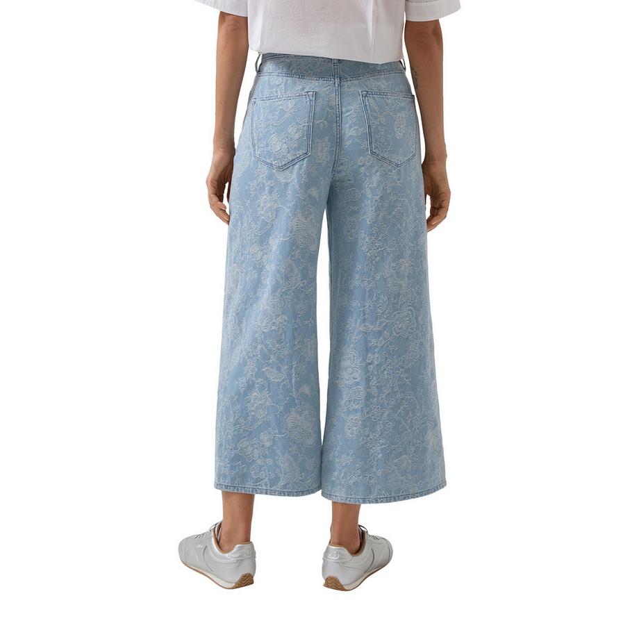 S. Oliver Red Label Jeans a fantasia floreale gamba larga cropped  