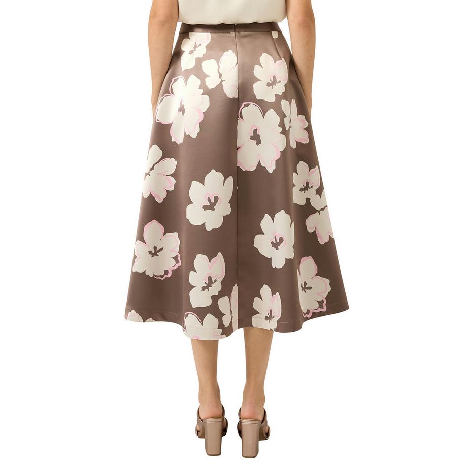 S. Oliver Black Label Midi Rock mit Blumenmuster  