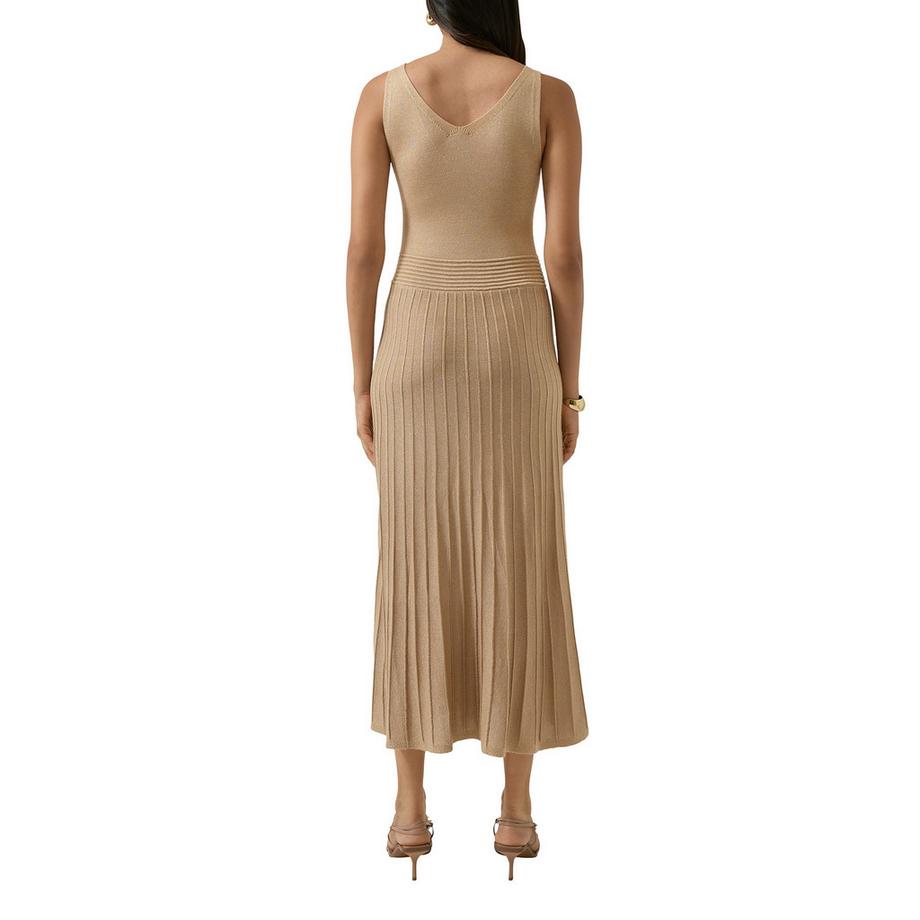 S. Oliver Black Label Abito Midi Plissettato in Maglia  