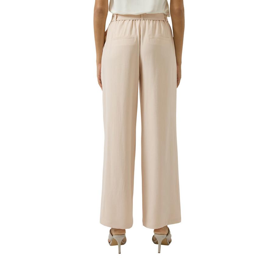 S. Oliver Black Label Pantalon large avec ceinture  
