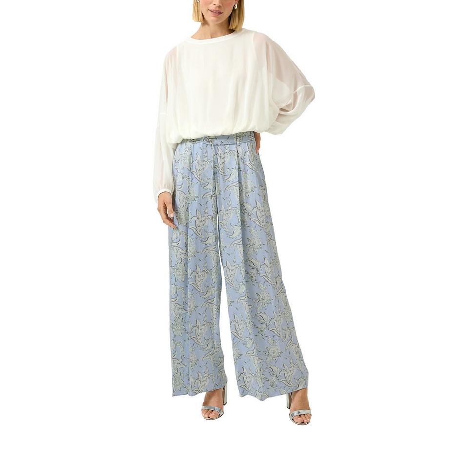 S. Oliver Black Label Hose mit Paisley Print weitem Bein  