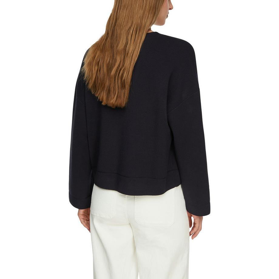Comma Cardigan Court à Col en V avec Fermeture à Boutons  