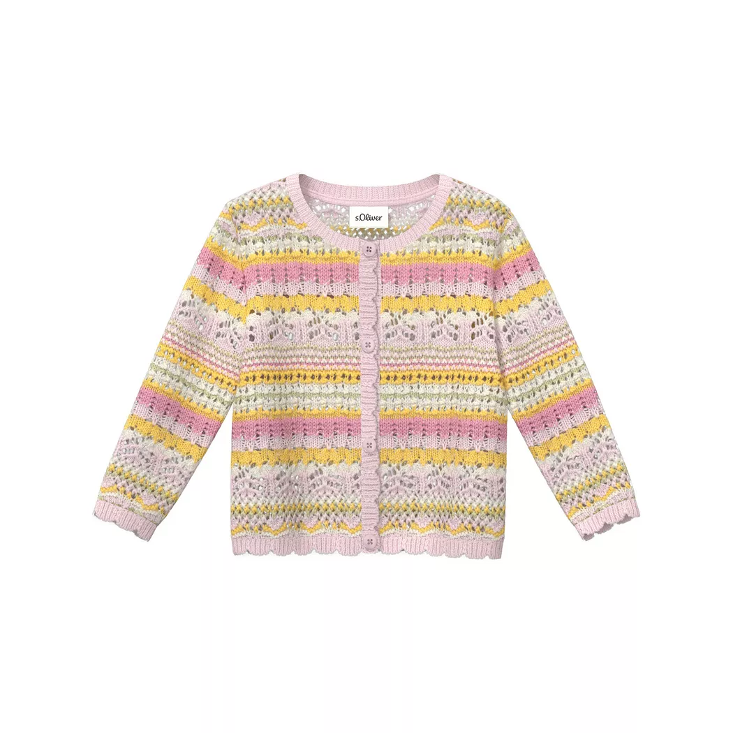 s. Oliver - Lange Strickjacke, langarm, 68, Lila
