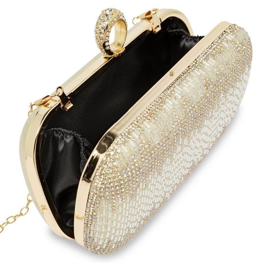 Manor Woman Clutch con Paillettes e Strass  