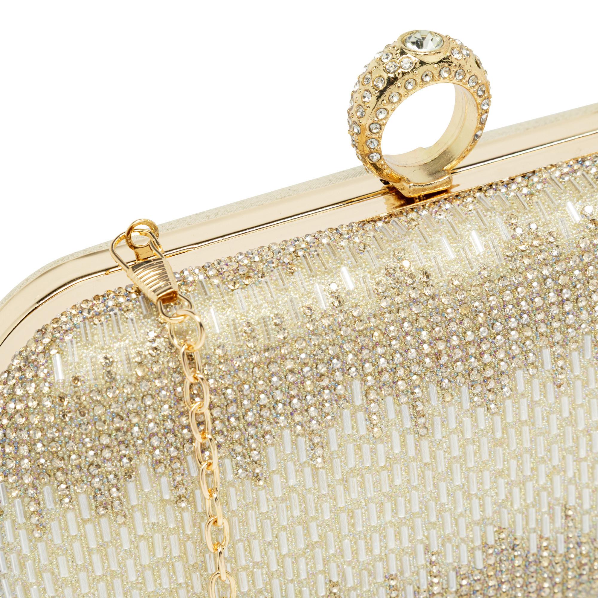 Manor Woman Clutch con Paillettes e Strass  