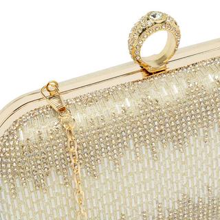 Manor Woman Clutch con Paillettes e Strass  