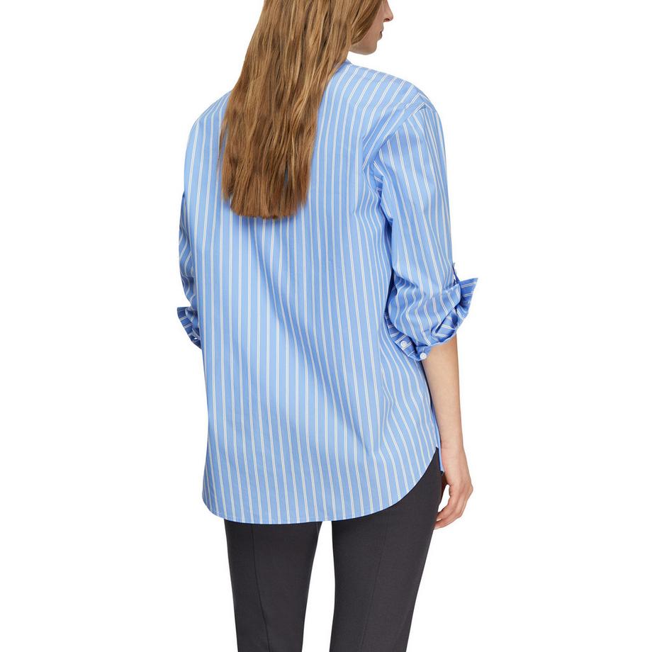 Comma Blouse à Manches Longues à Boutons Rayée  