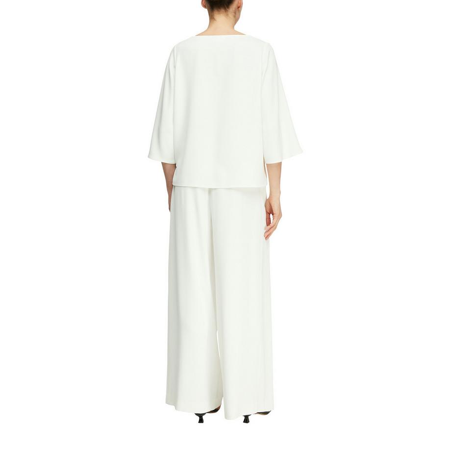 Comma Pantalon Large Taille Haute  