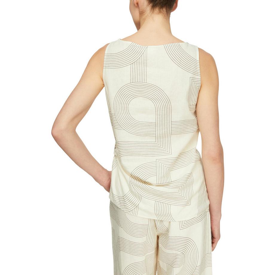 Comma Blouse sans manches à imprimé géométrique de lignes  