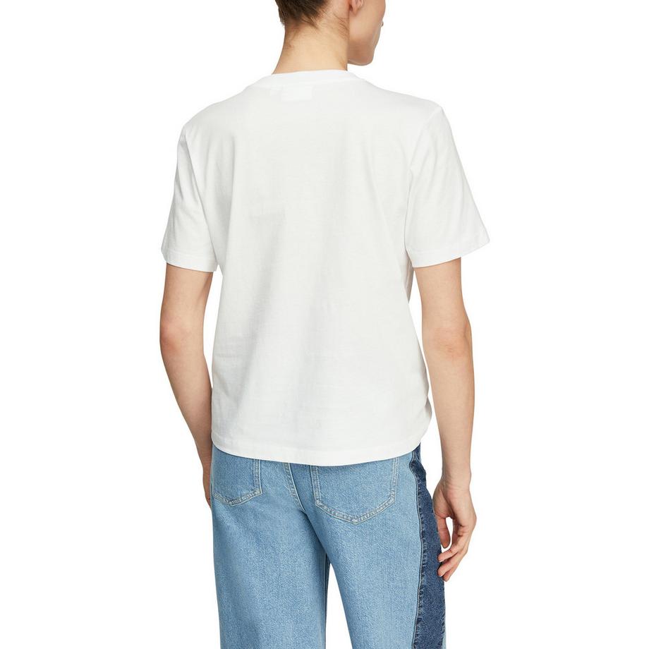 Comma T-Shirt mit floralen Applikationen  