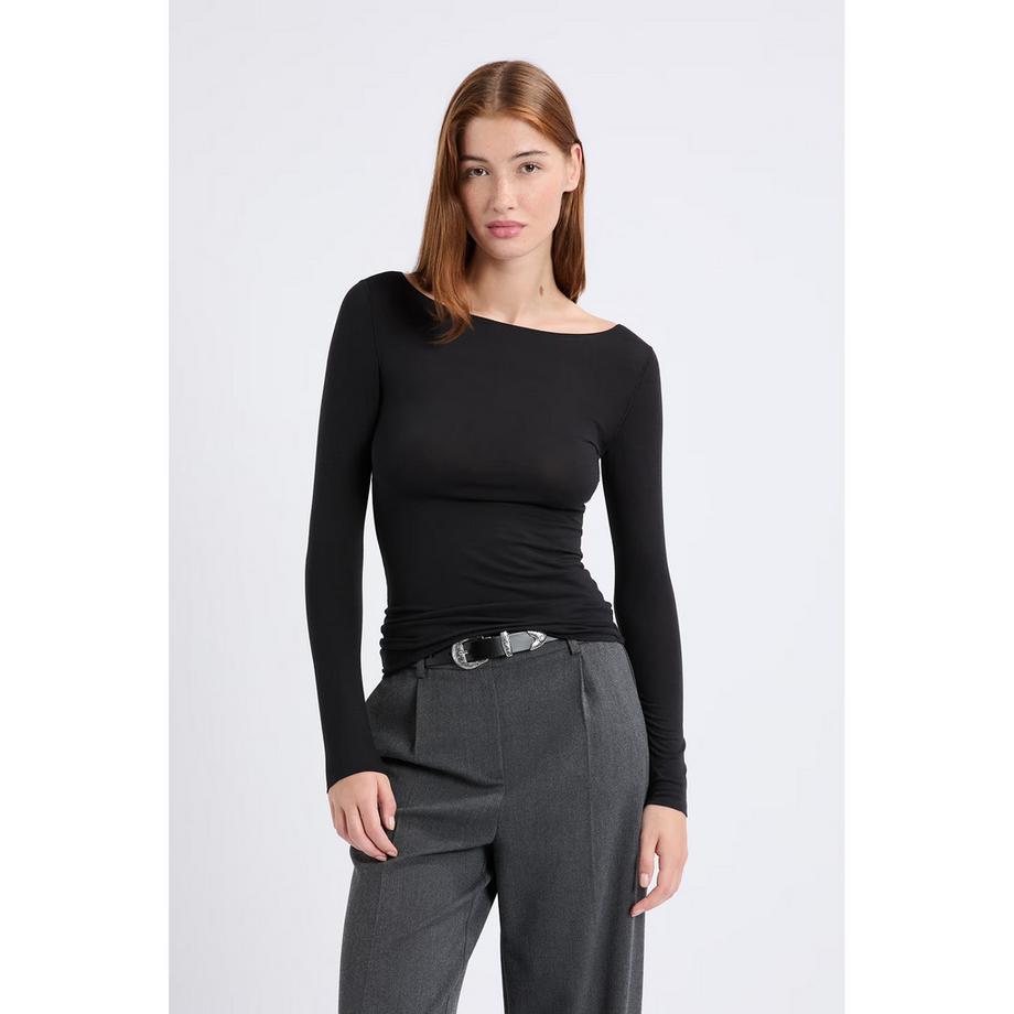 Etam Langarm Thermal T-Shirt Bootsausschnitt  