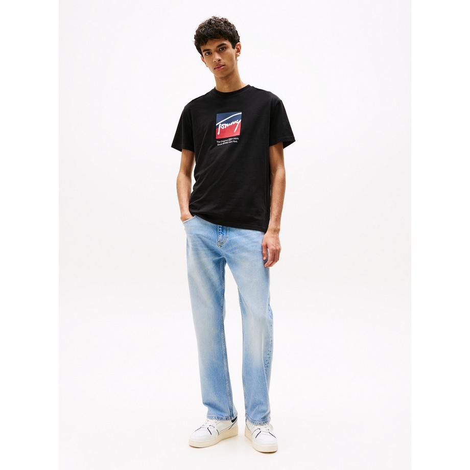 TOMMY JEANS T-Shirt Regular Fit Stampa Logo  