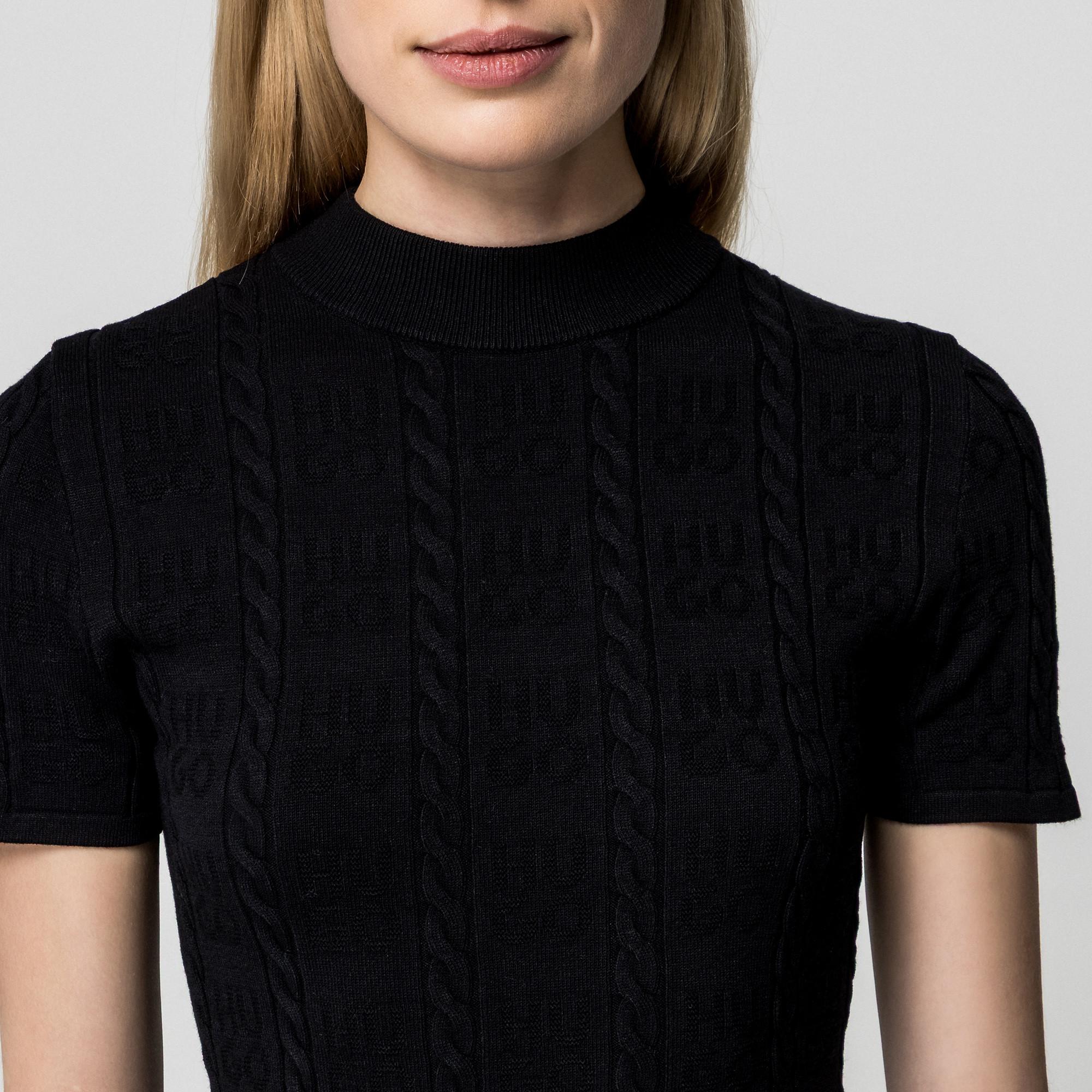 HUGO Vestito Mini Maniche Corte Collo Alto  