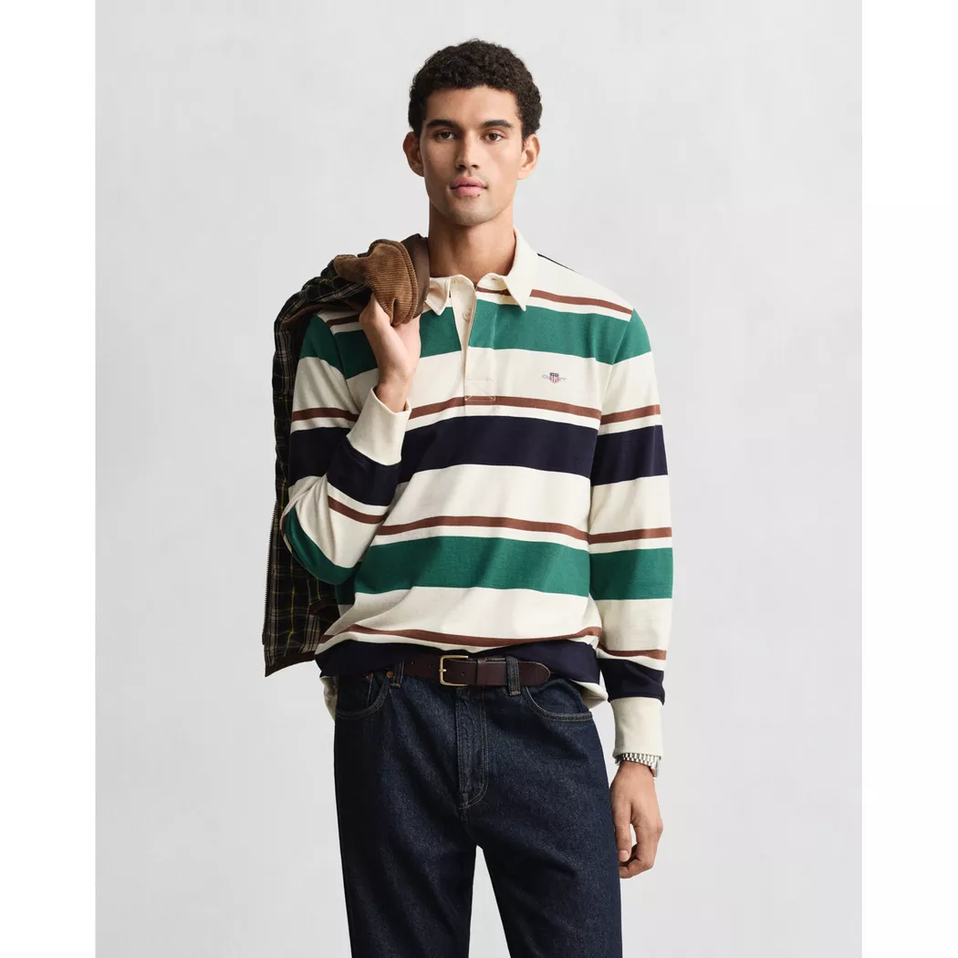 GANT Rugby Shirt creme   S herren