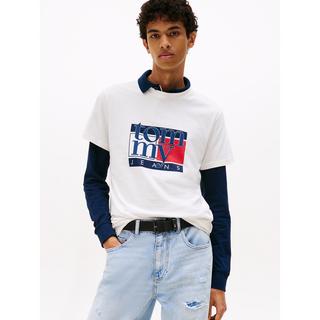 TOMMY JEANS T-shirt Slim Fit con Grafica Bandiera  