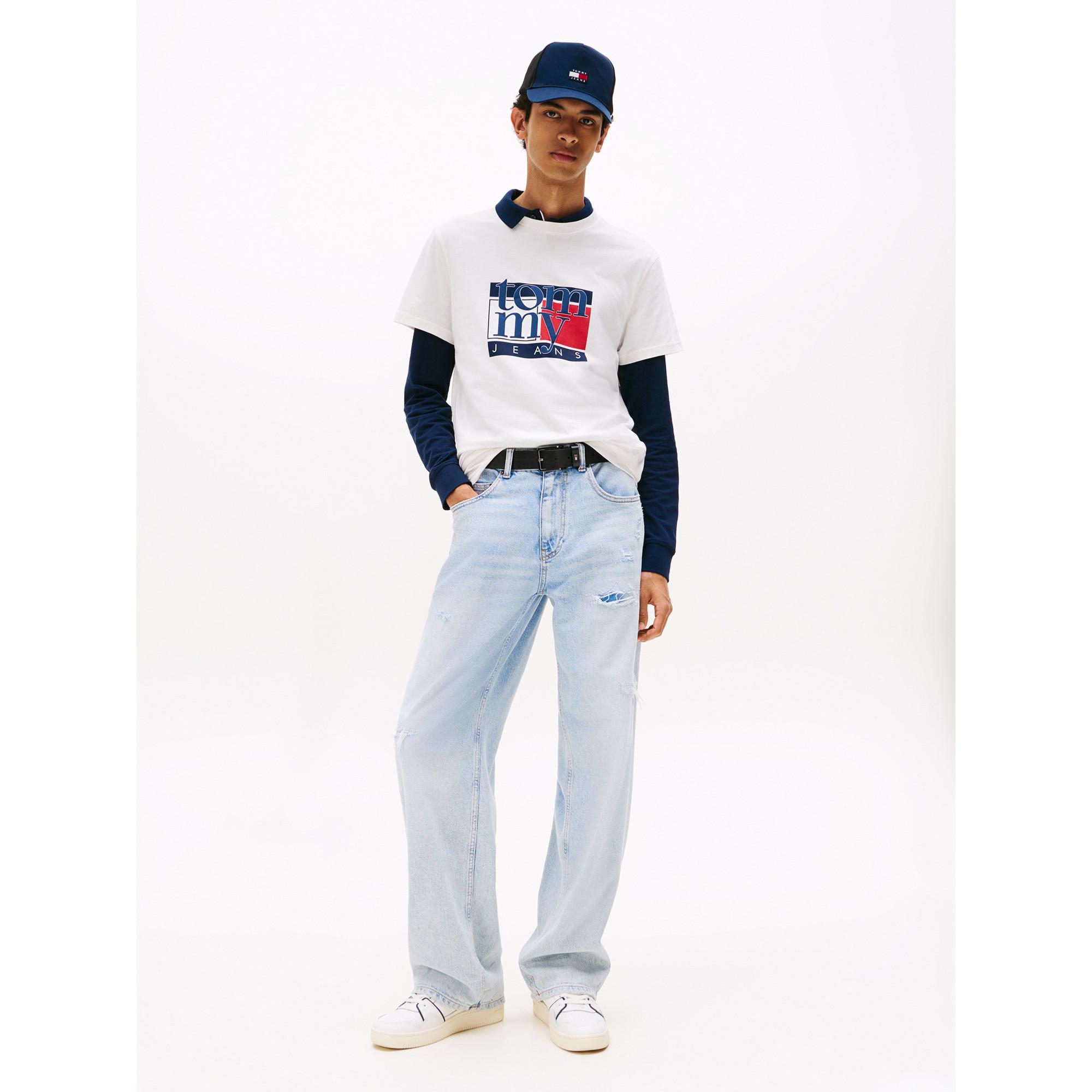 TOMMY JEANS T-shirt Slim Fit con Grafica Bandiera  