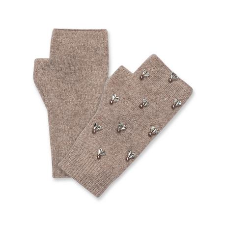 Manor Woman Gants sans doigts en tricot avec ornements  