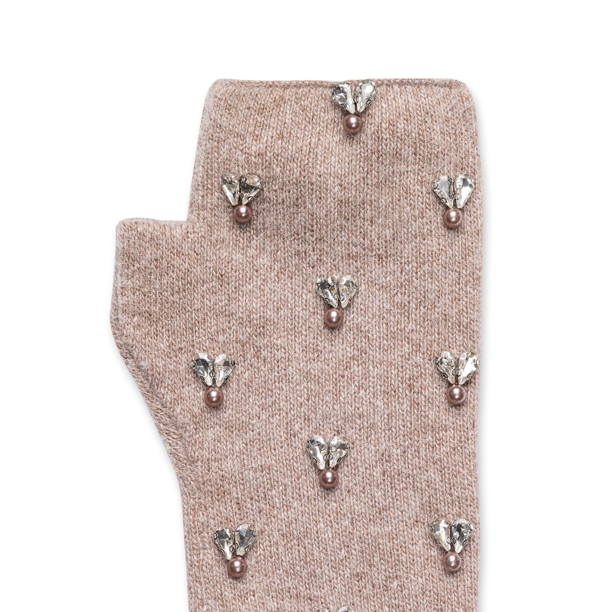 Manor Woman Gants sans doigts en tricot avec ornements  