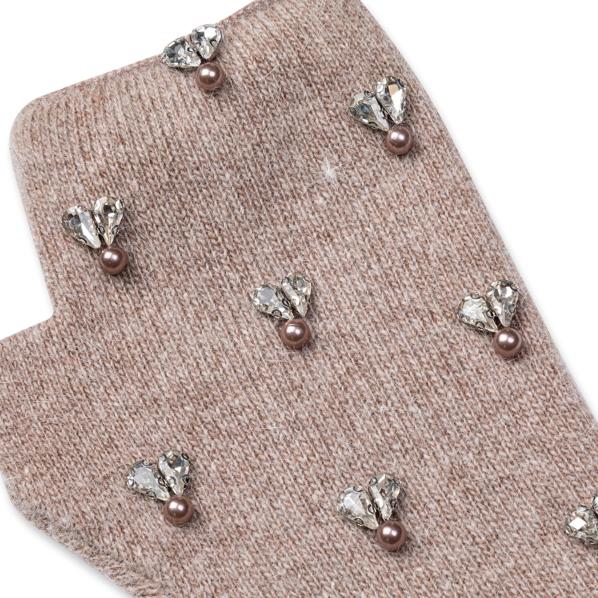 Manor Woman Gants sans doigts en tricot avec ornements  