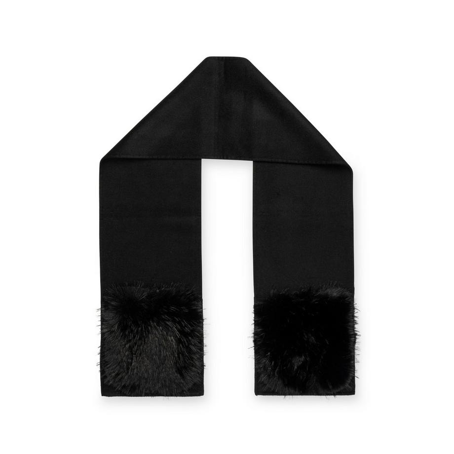 Manor Woman Écharpe avec bordure en fausse fourrure  