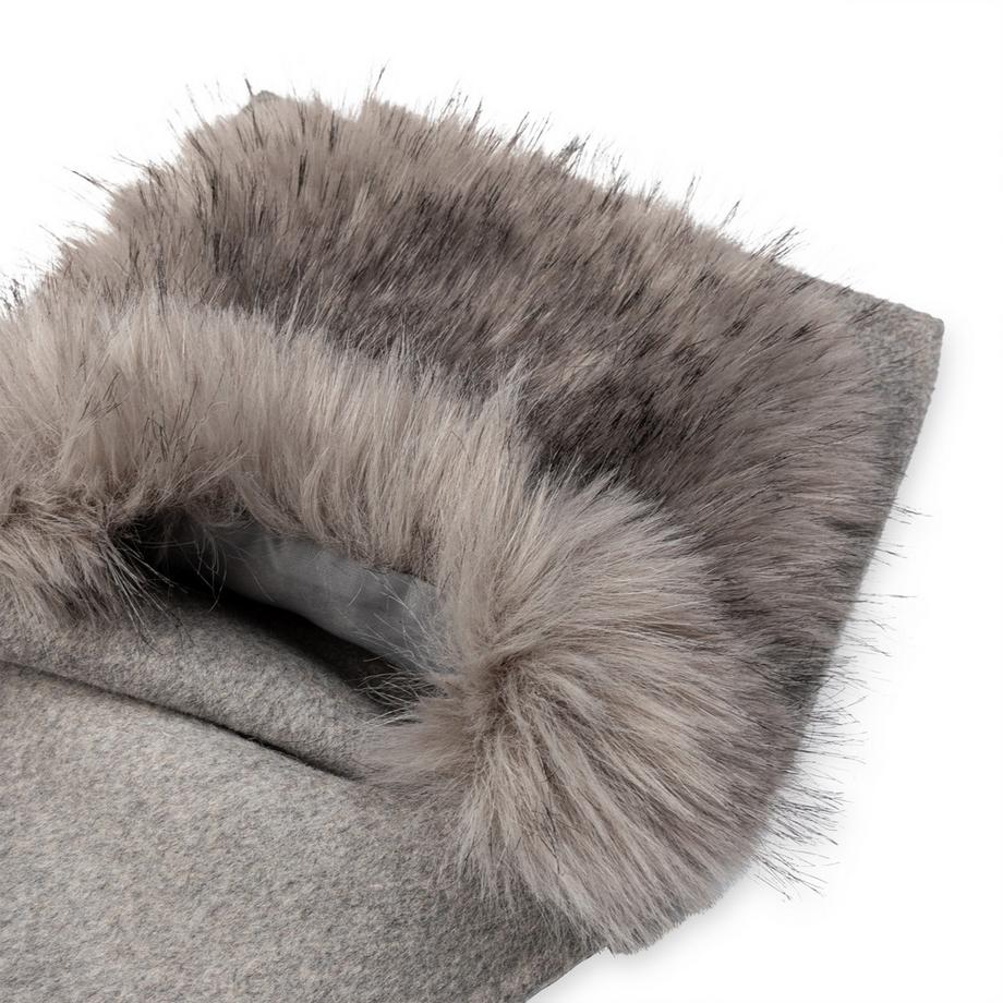 Manor Woman Sciarpa con bordo in pelliccia sintetica  