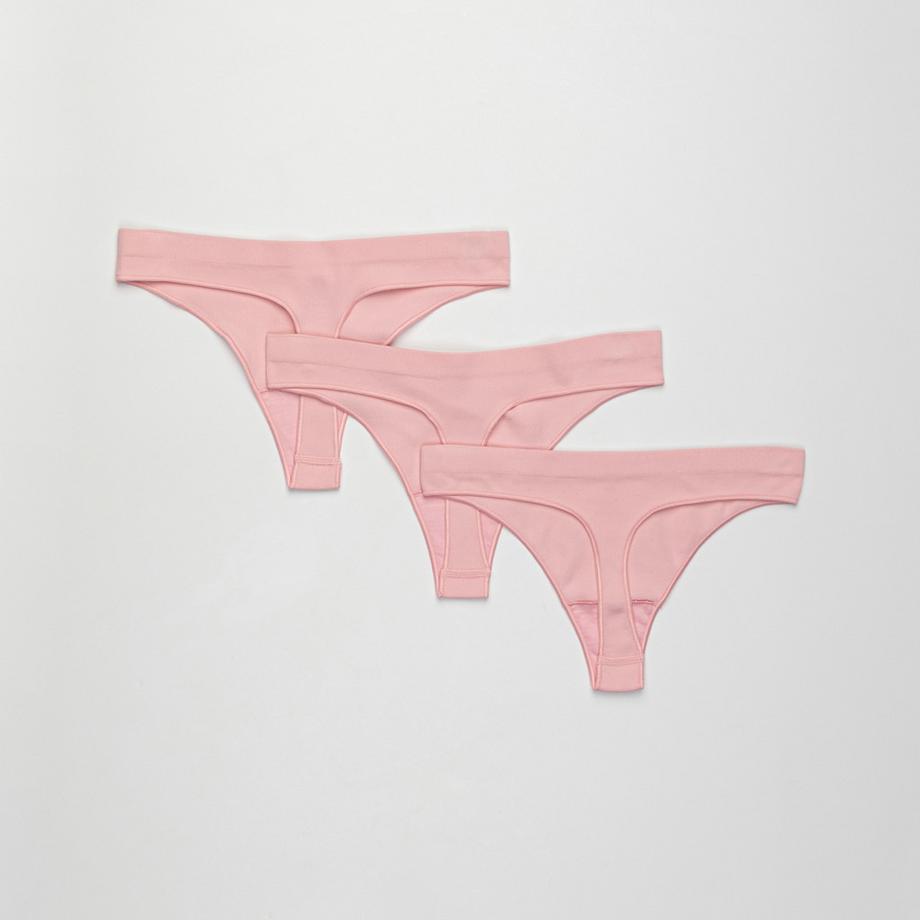 Only Lingerie Vicky Rib Sless Thong 3-Pack Lot de 3 strings  