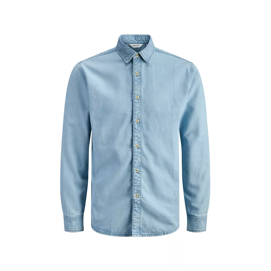 Jack & Jones Chemise à Manches Longues Stanley At 021 Blue Denim / Light Blue L Homme