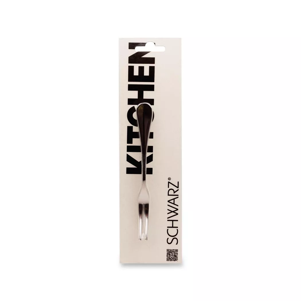Schwarz - Schneckengabel-Set, 24.5CM, Chrom