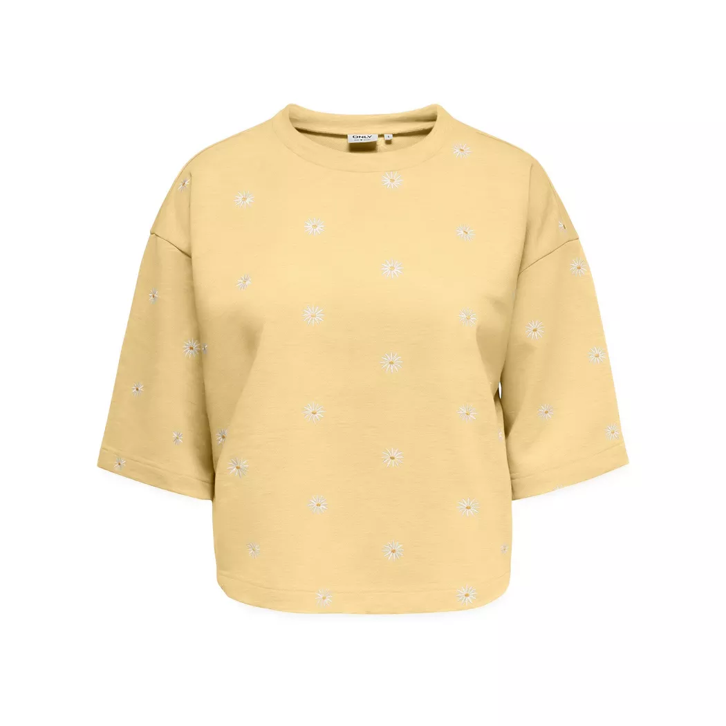 Only Lingerie - T-Shirt, für Damen, Gelb Pastel, Größe L