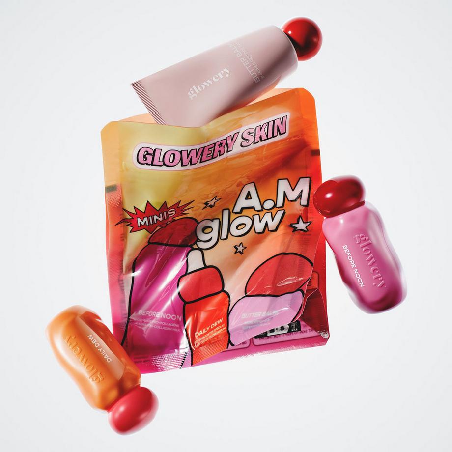 GLOWERY  A.M. Glow Minis - Hautbarriere-Booster-Trio für den Tag 