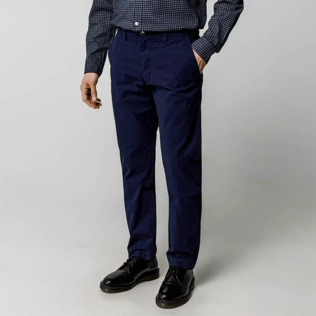 Manor Man - Chinohose, Slim Fit, für Herren, Marine, Größe W33/L32