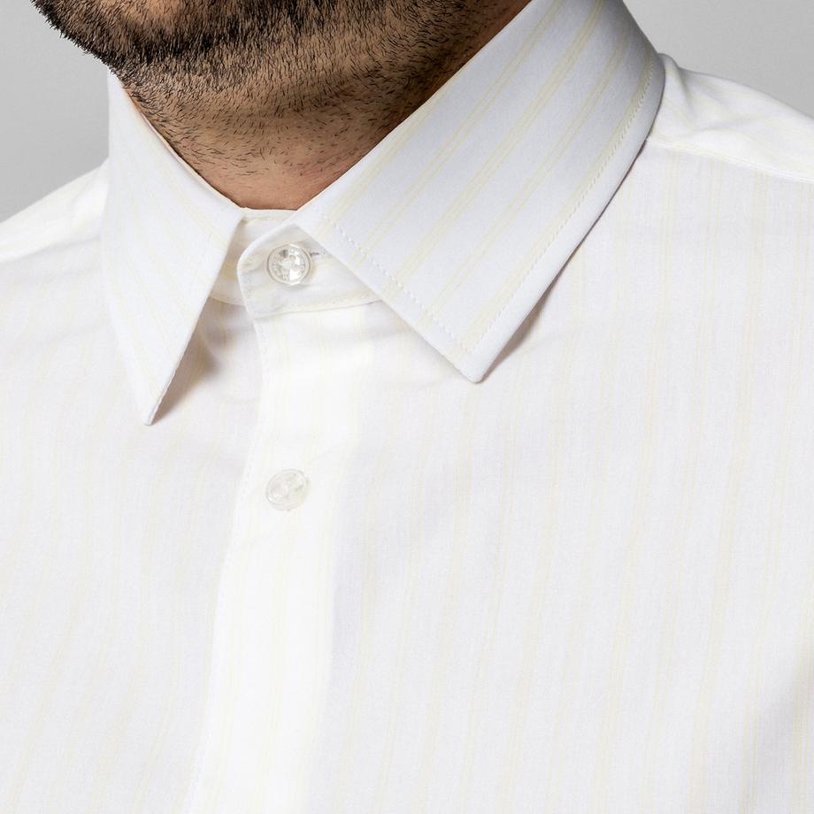 Manor Man Herren Gestreiftes Langarm Business Hemd Regular Fit  