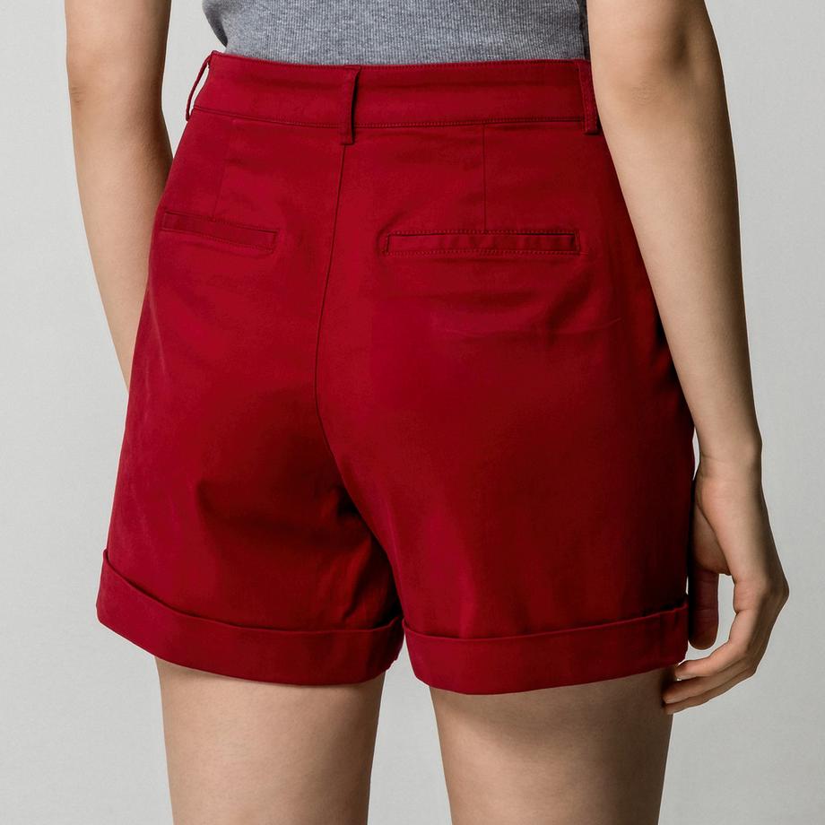 Manor Woman Short Femme à Ourlet Roulé  