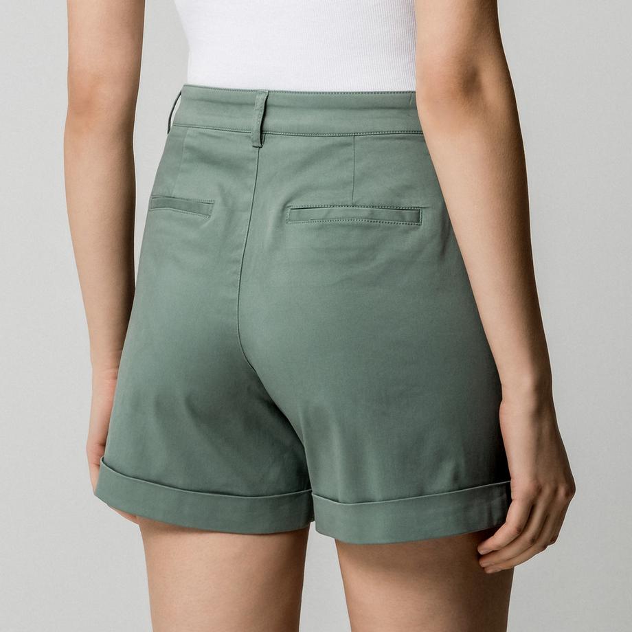 Manor Woman Short Femme à Ourlet Roulé  