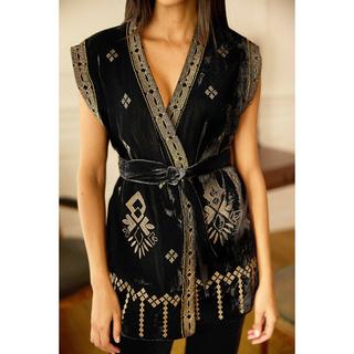 La Petite Etoile Bestickte Samtweste  