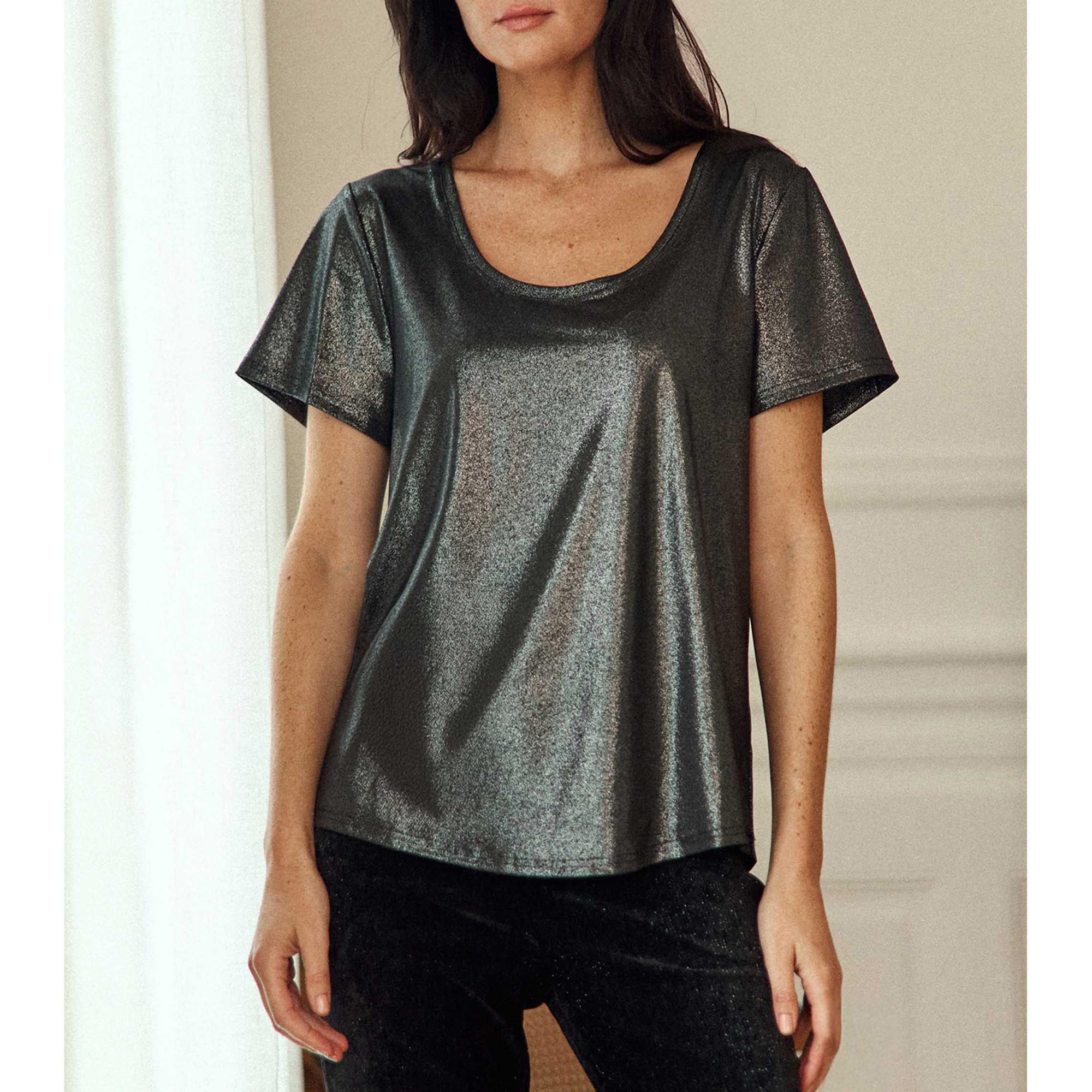 La Petite Etoile T-shirt Manches Courtes Scintillant  