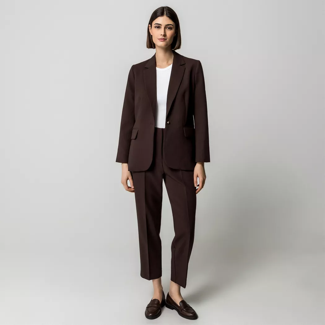 Manor Woman - Lange Hose, Slim Fit, für Damen, Braun, Größe 34