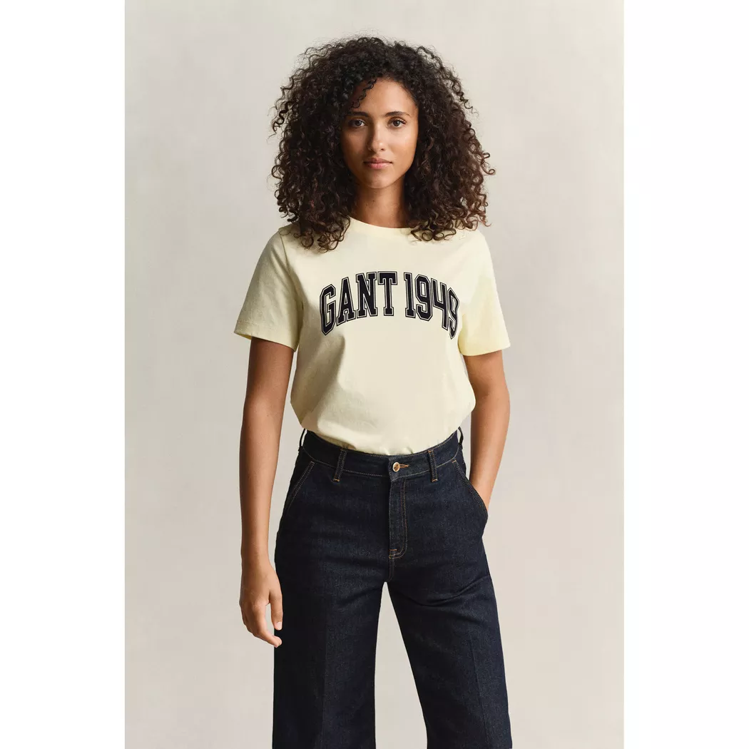 Gant - T-Shirt, für Damen, Gelb, Größe L