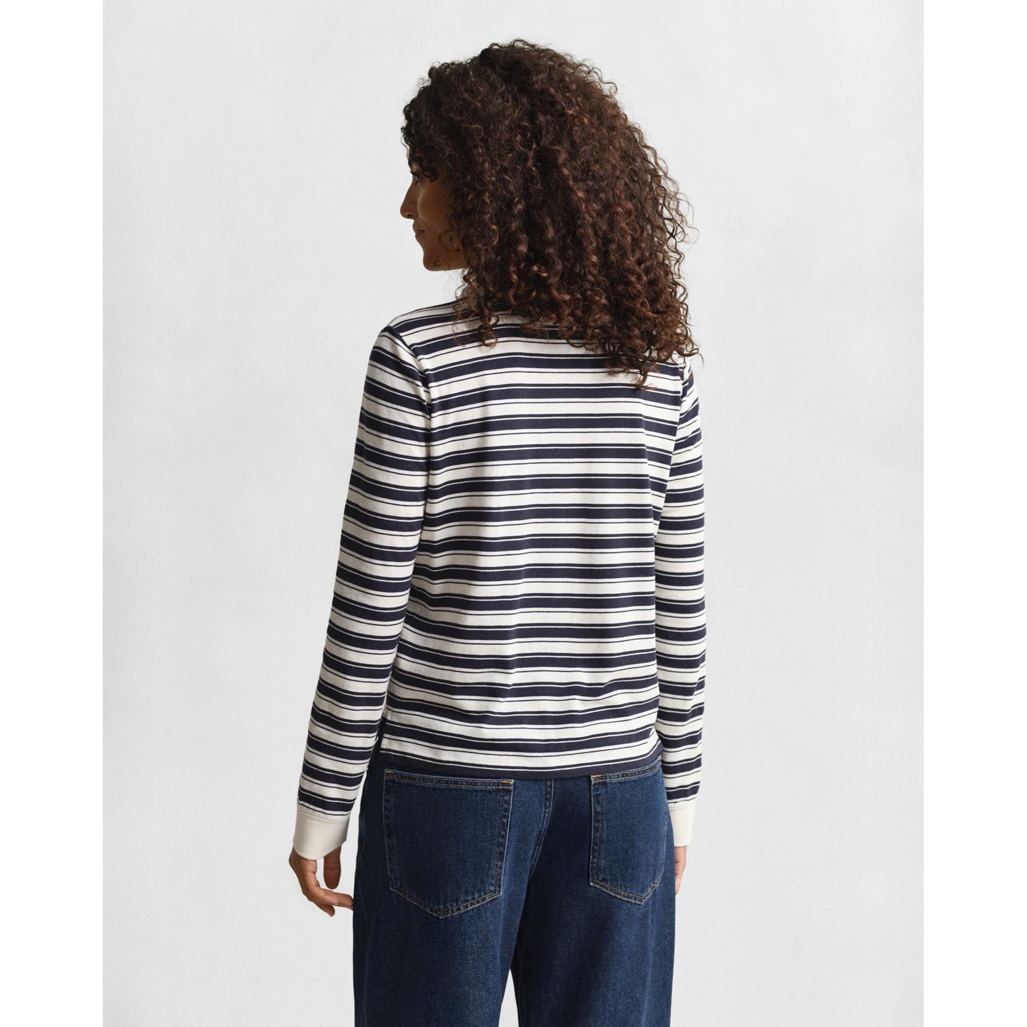 GANT Gestreiftes Langarm Polo Shirt  