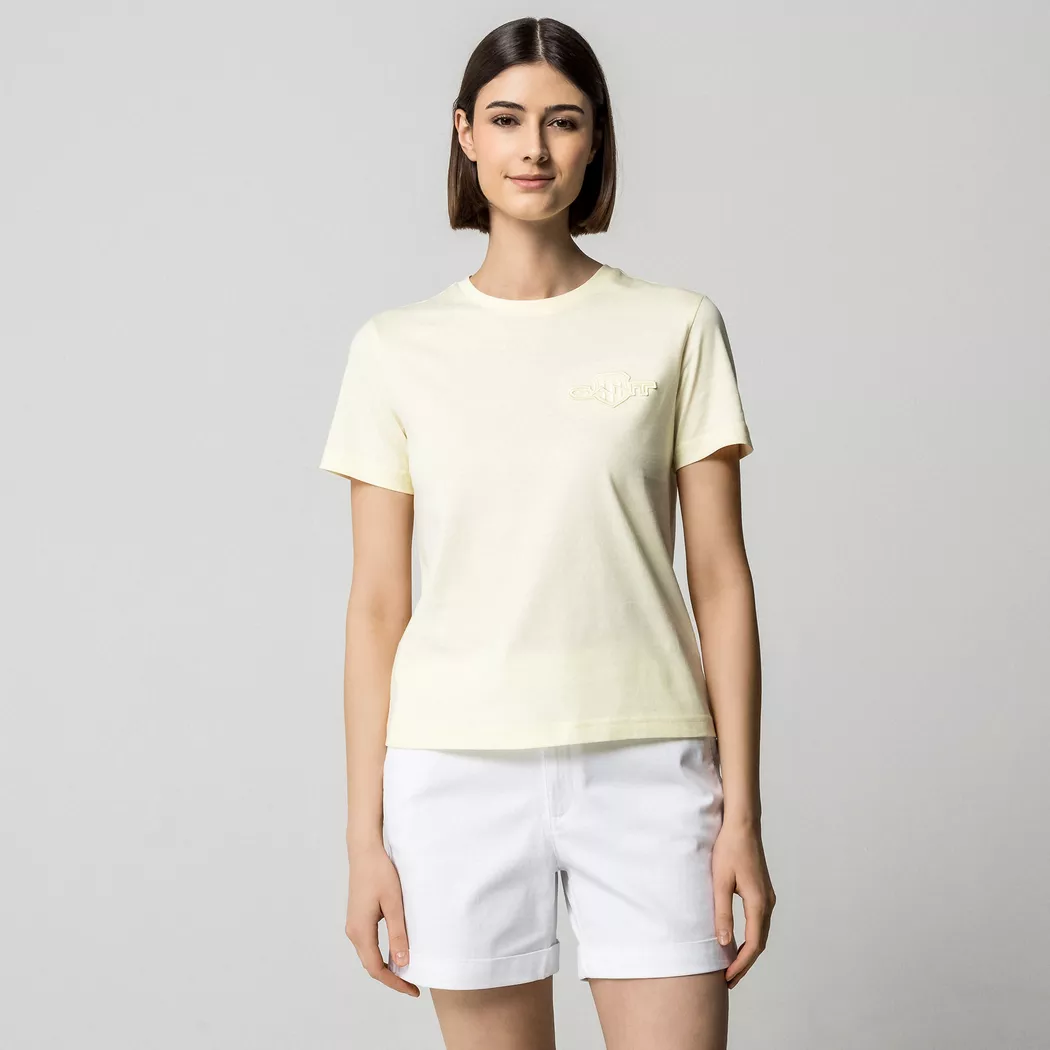 Gant - T-Shirt, für Damen, Gelb, Größe S