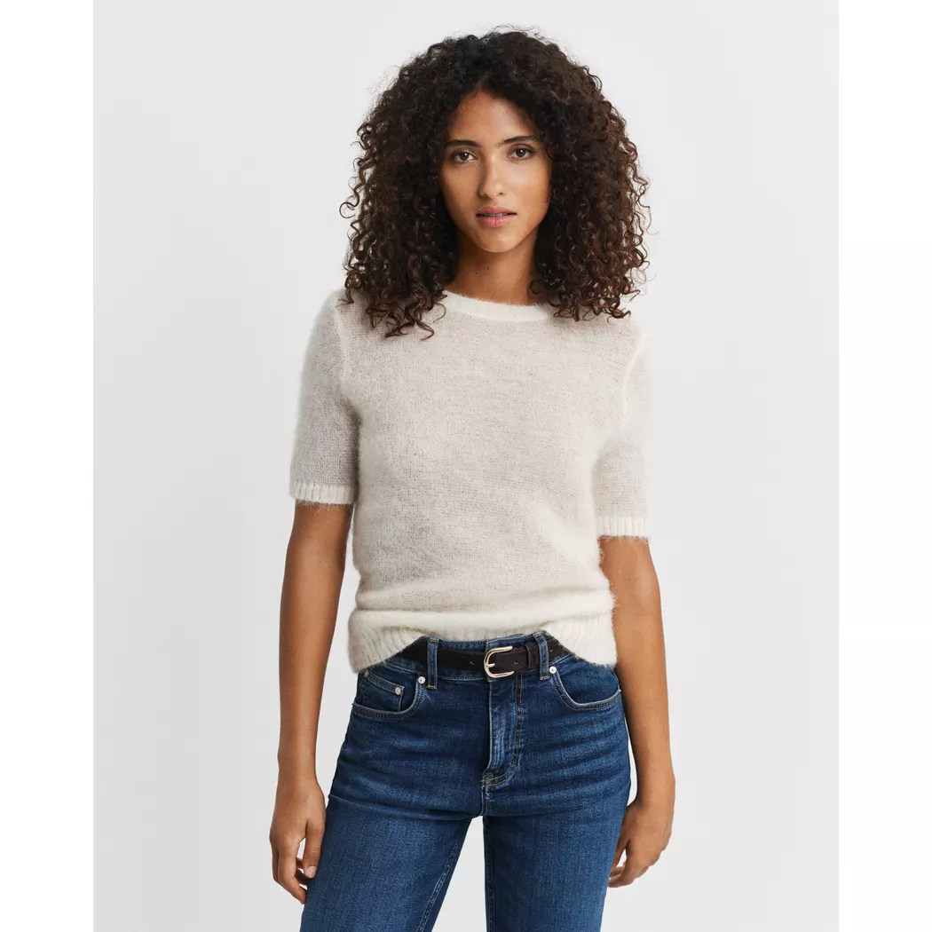 Gant - T-Shirt, für Damen, Ecru, Größe L