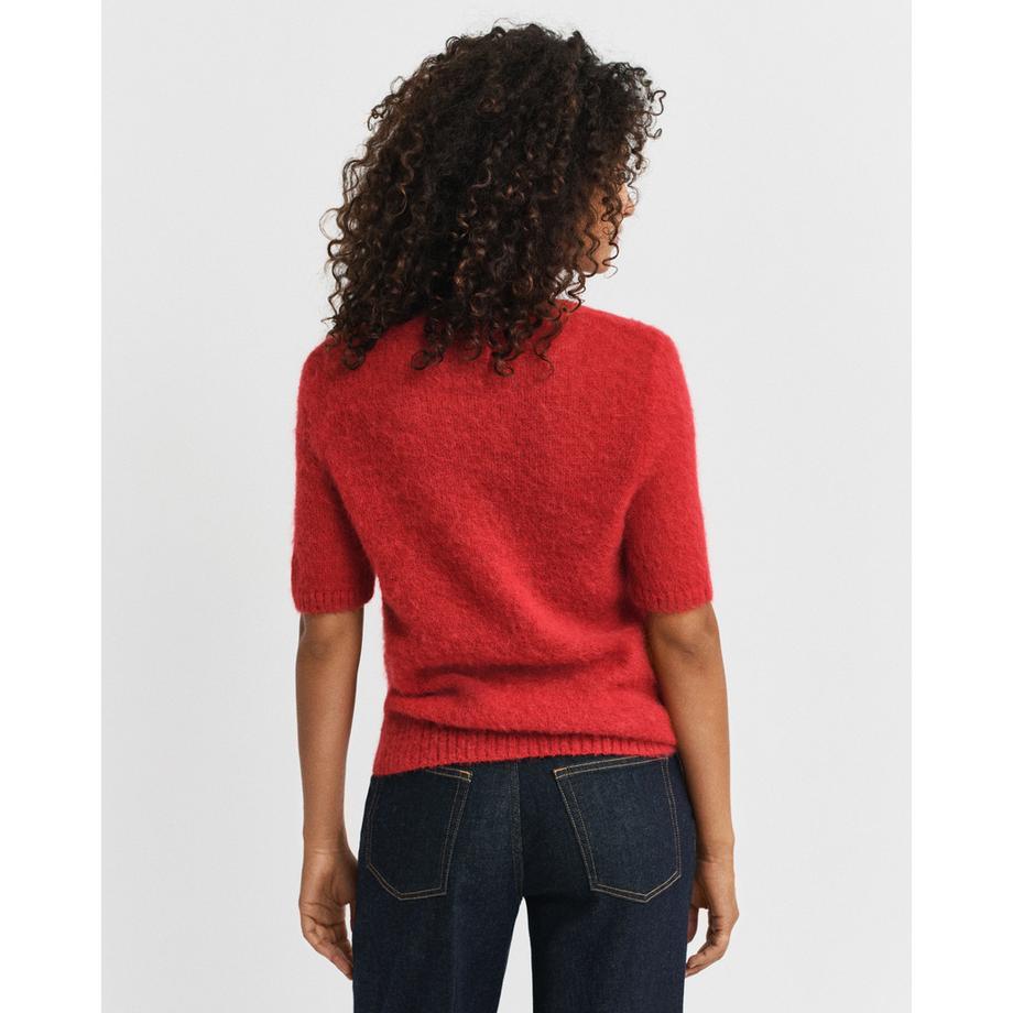 GANT Kurzarm Mohair Mischung Strickpullover  