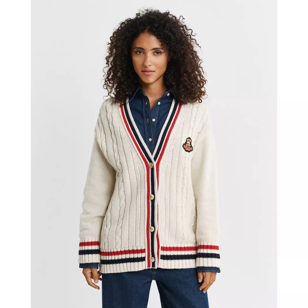 Gant - Cardigan, für Damen, Ecru, Größe L