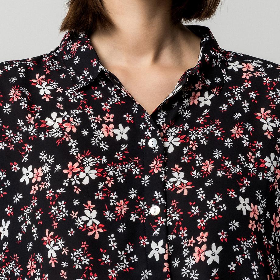 Manor Woman Chemisier à motif floral manches courtes  