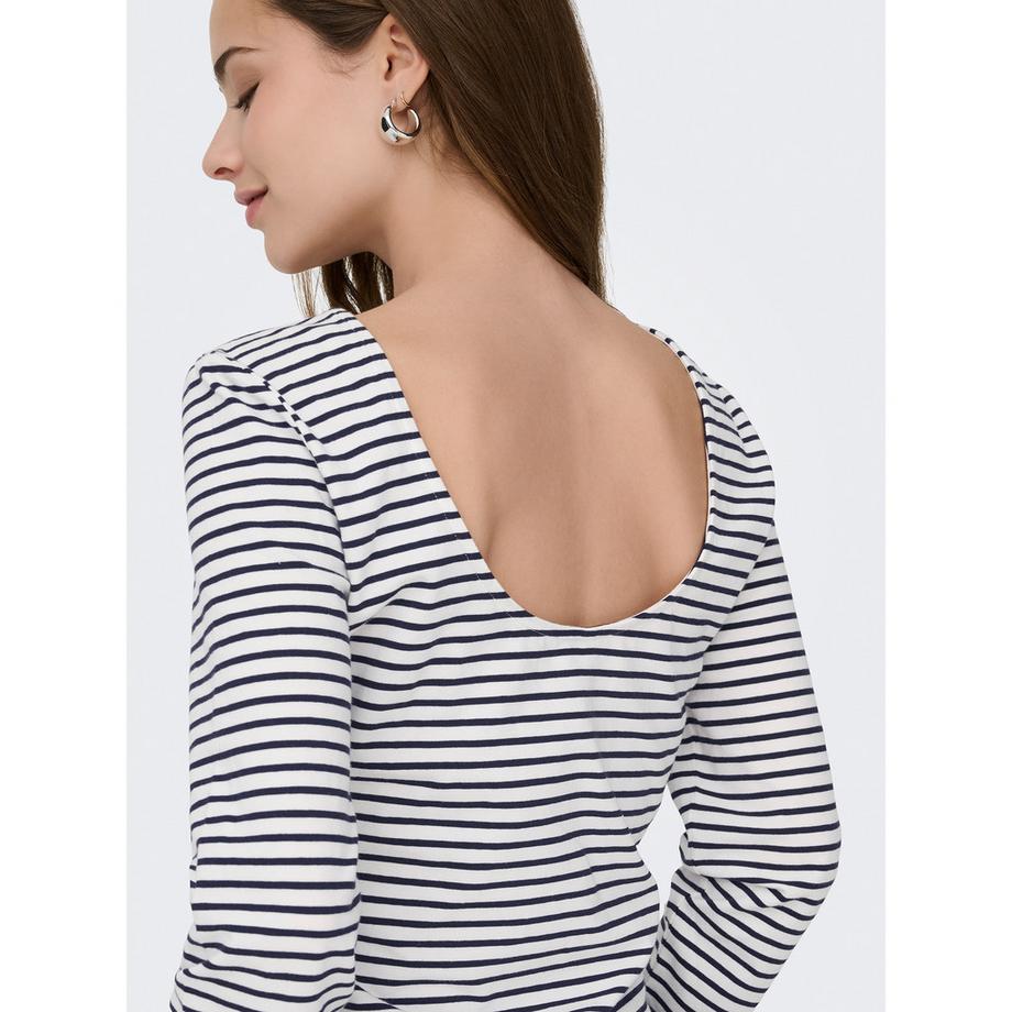 Only Lingerie KISS LIFE LS Open Back Langarm T-Shirt  