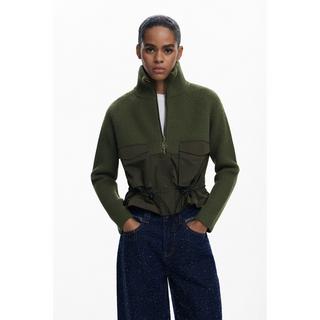 Desigual Pullover Col Montant Demi-Zip  