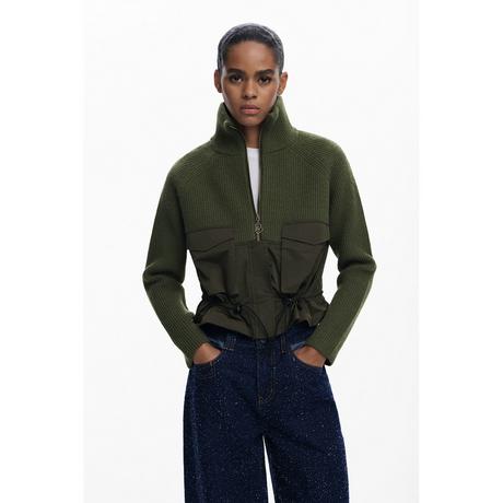 Desigual Pullover Col Montant Demi-Zip  