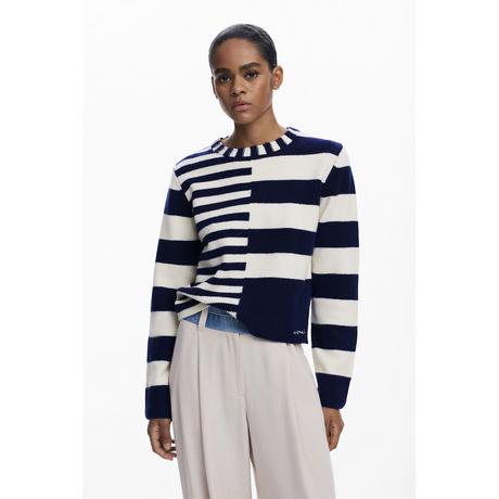 Desigual Gestreifter Rundhals Pullover  