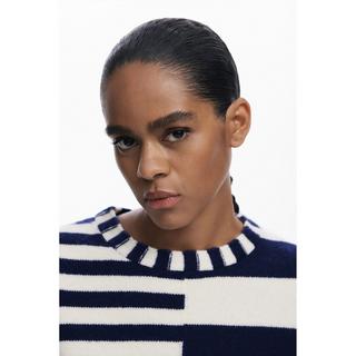 Desigual Gestreifter Rundhals Pullover  